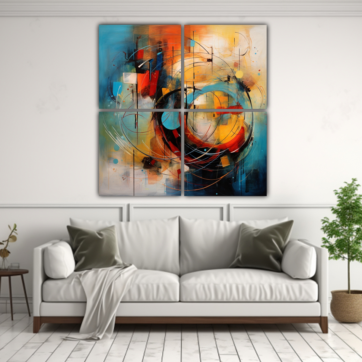 CUADROS ABSTRACTOS RIQUEZA VISUAL ARTE FINO 200X200 CM - 2