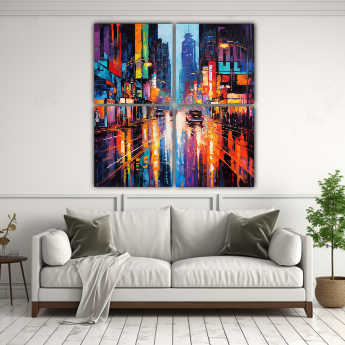 PINTURAS DECORATIVAS DE TEMÁTICA URBANA QUE 80X80 CM - 2
