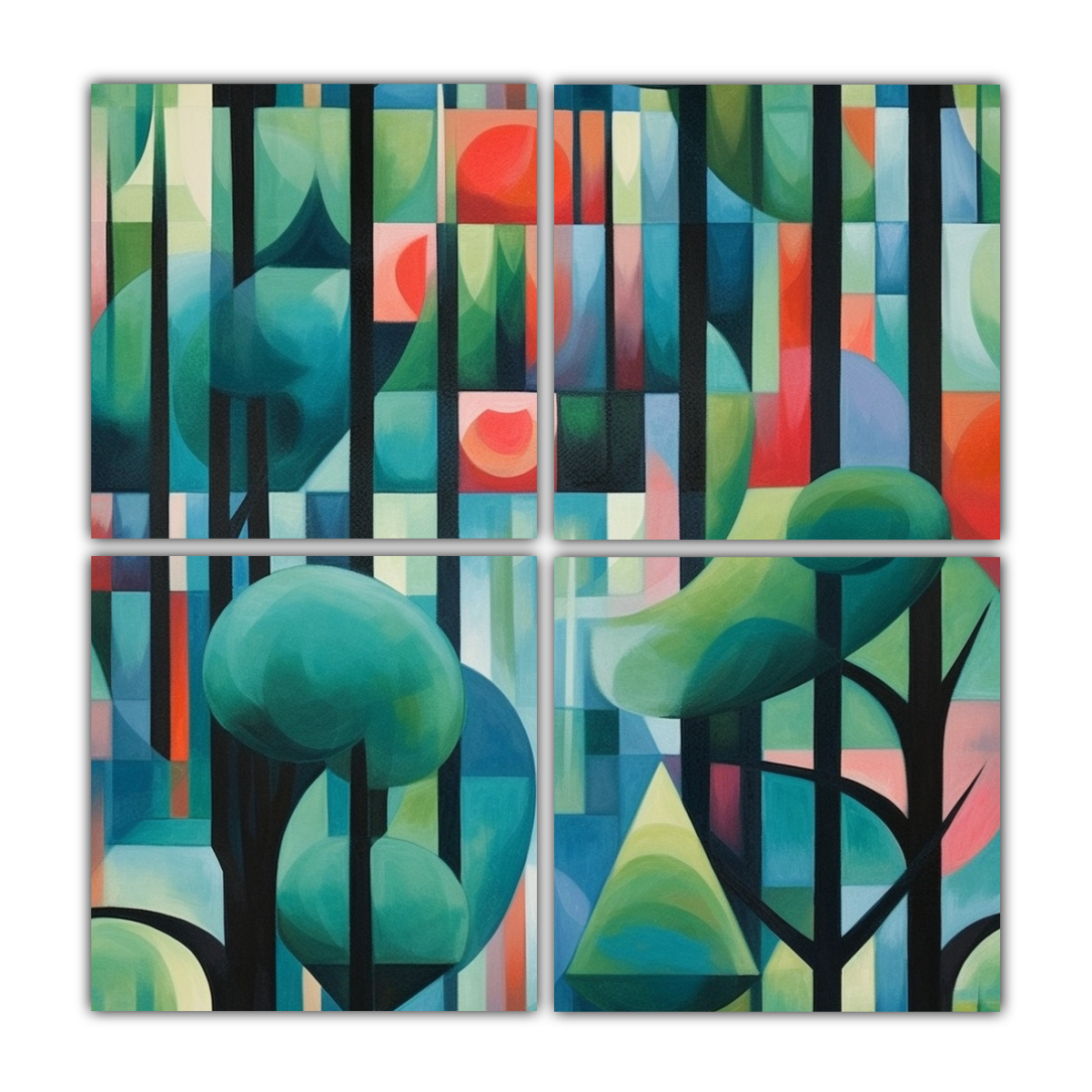 CUADROS DECORATIVOS DE IMAGEN MULTICOLOR PARA 40X40 CM - 1