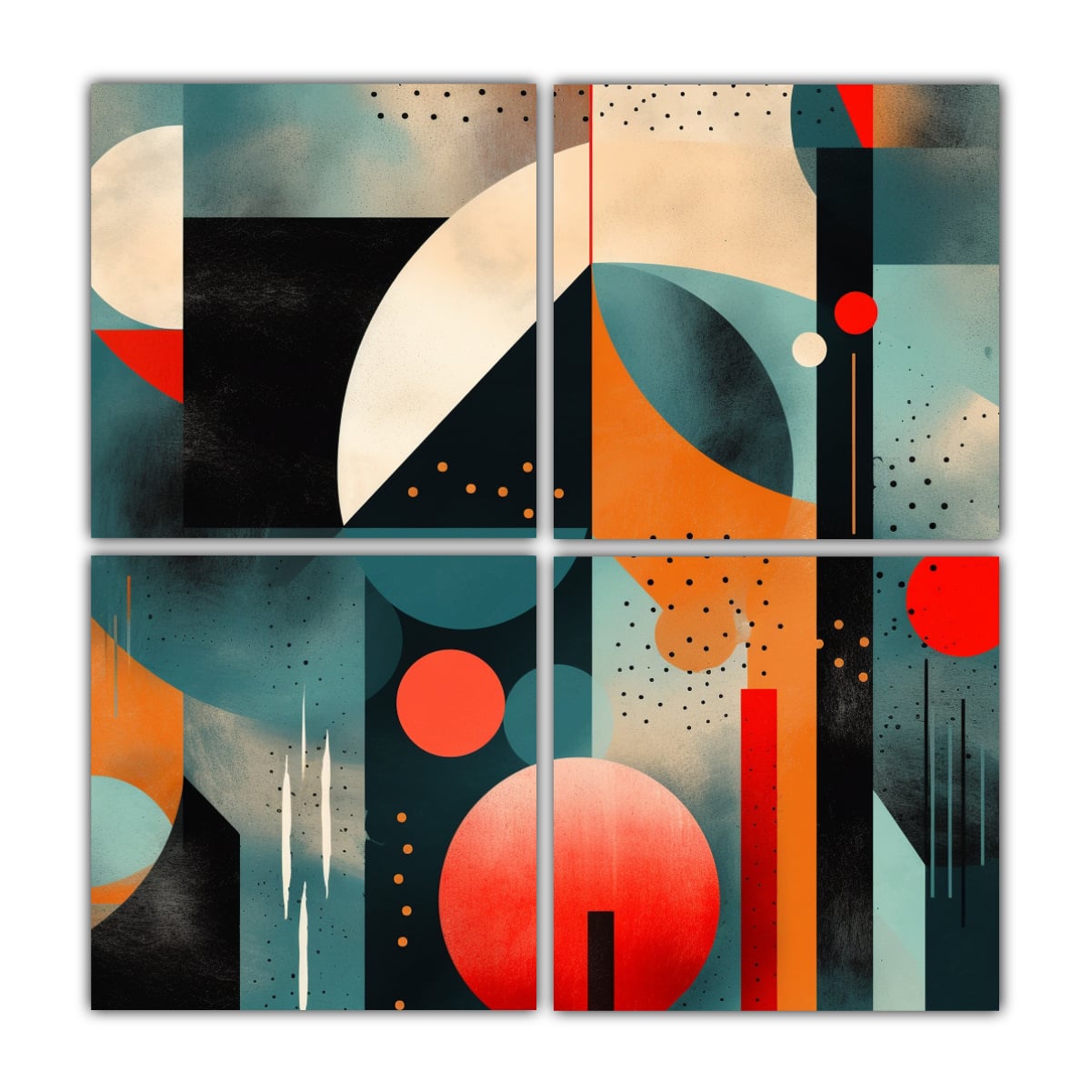 CUADROS ABSTRACTOS VIBRANTES DE COLORES CON 120X120 CM - 1