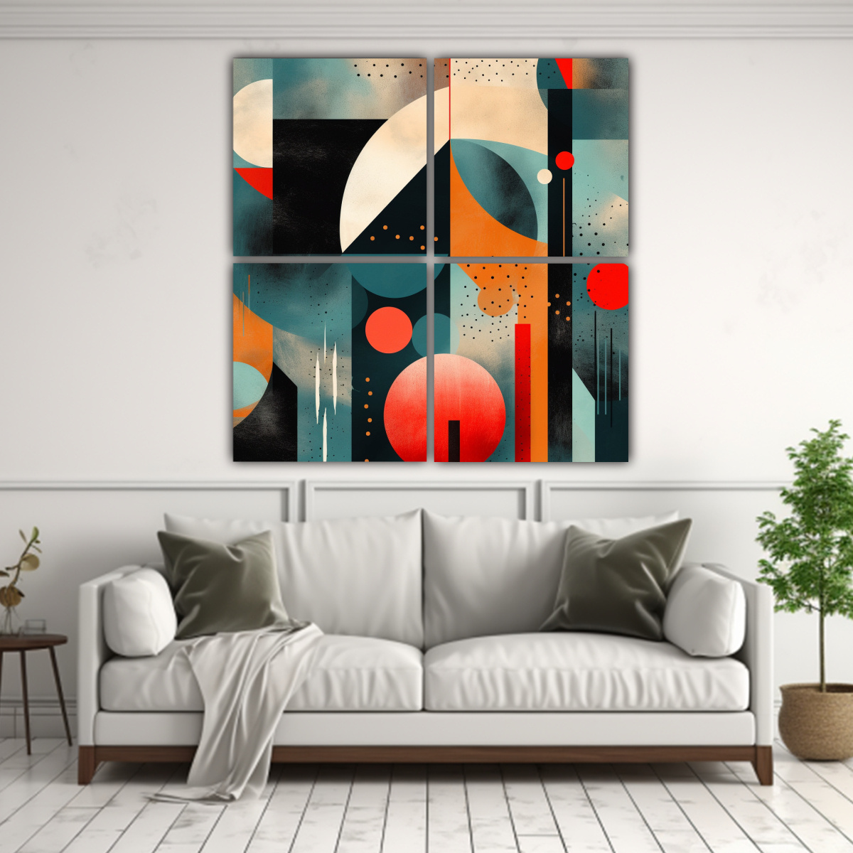CUADROS ABSTRACTOS VIBRANTES DE COLORES CON 120X120 CM - 2