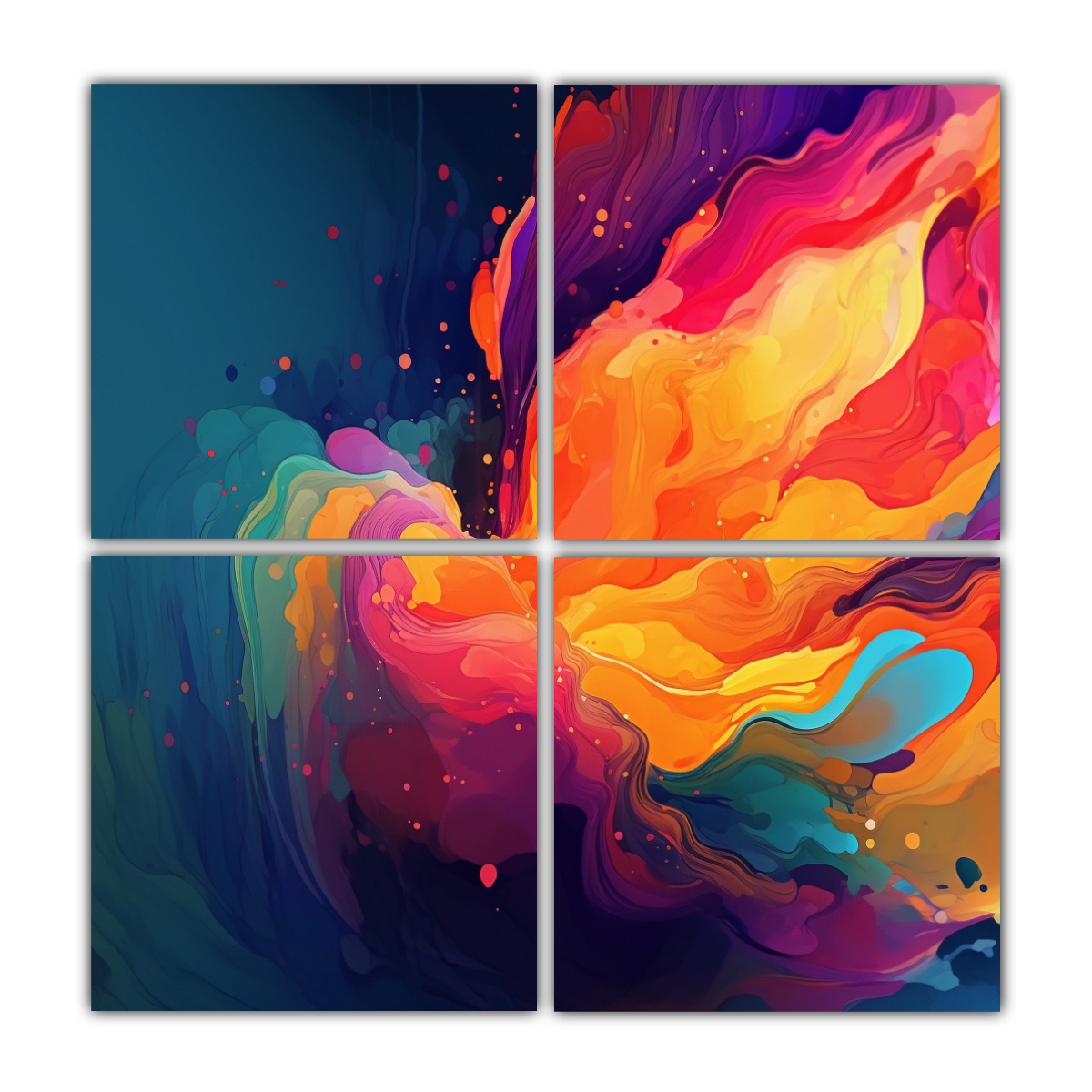 CUADRO DECORATIVO EQUILIBRIO VISUAL VIBRANTE CON 60X60 CM - 1