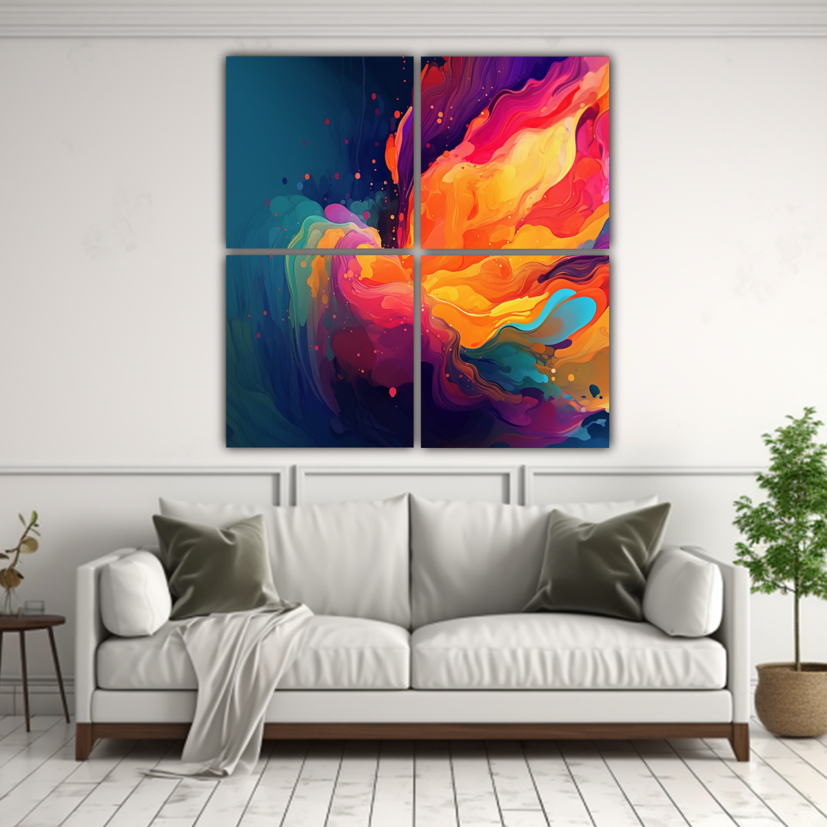 CUADRO DECORATIVO EQUILIBRIO VISUAL VIBRANTE CON 60X60 CM - 2