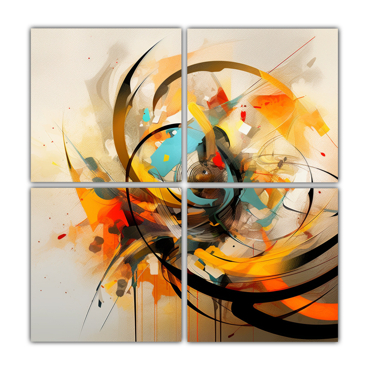 CUADROS ABSTRACTOS CON DISEÑO GRÁFICO 169 DE 100X100 CM - 1