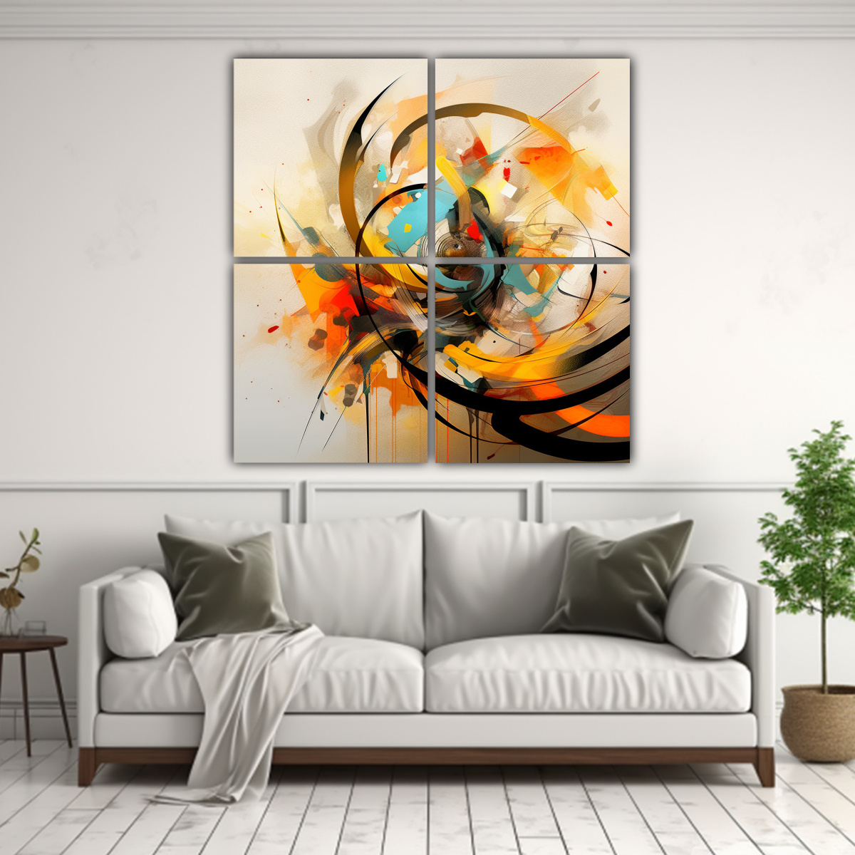 CUADROS ABSTRACTOS CON DISEÑO GRÁFICO 169 DE 100X100 CM - 2