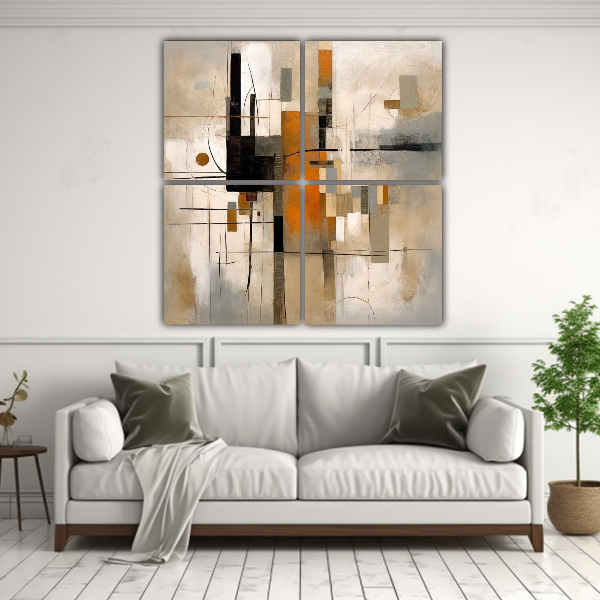ARTES PARED TELA SUBLIMADA MINIMALISTA ABSTRACTO 180X180 CM - 2