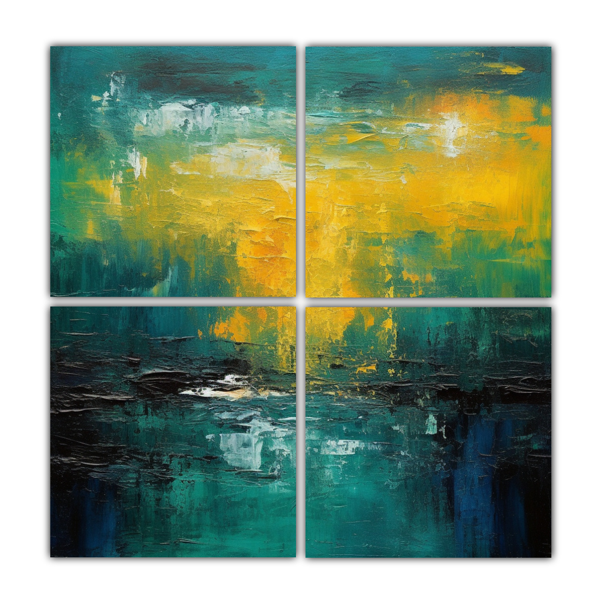 PINTURAS DECORATIVAS DE ARTE DE PARED EN RELIEVE 100X100 CM - 1
