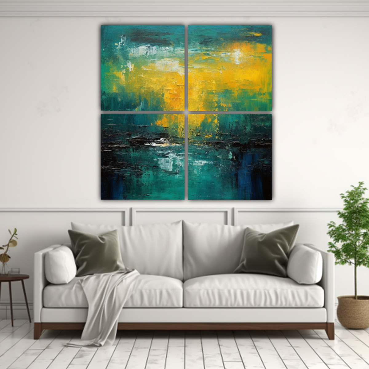PINTURAS DECORATIVAS DE ARTE DE PARED EN RELIEVE 100X100 CM - 2