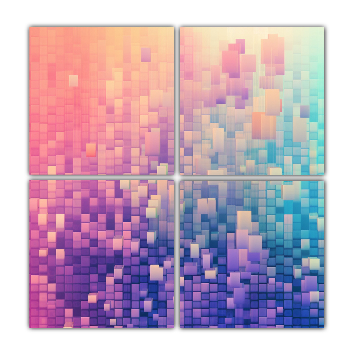 CUADRO ABSTRACTO GALERÍA DE ESTILO ÚNICO CON 140X140 CM - 1