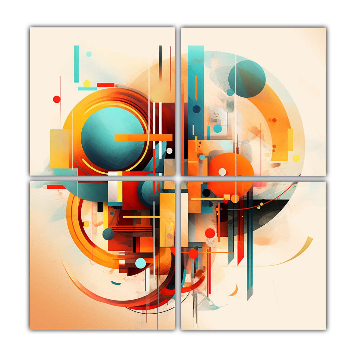CUADROS COLORES ABSTRACTOS FULL COLOR 5093879987 120X120 CM - 1