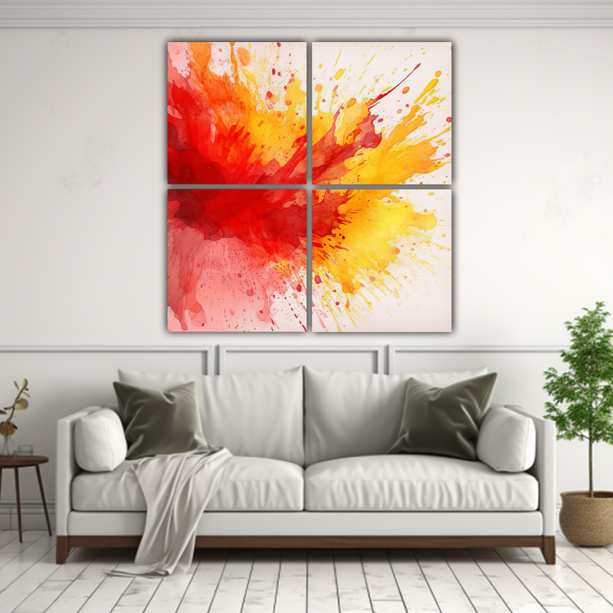 PINTURAS DE ARTE DE PARED CON HERMOSOS COLORES 160X160 CM - 2