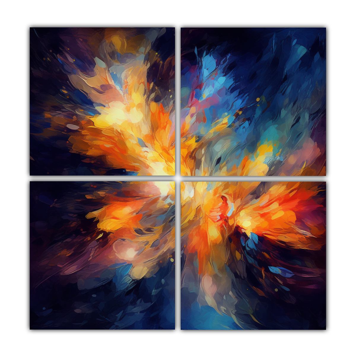 ARTE PARED ABSTRACTO RELIEVE NOCTURNO 8K1016 100X100 CM - 1