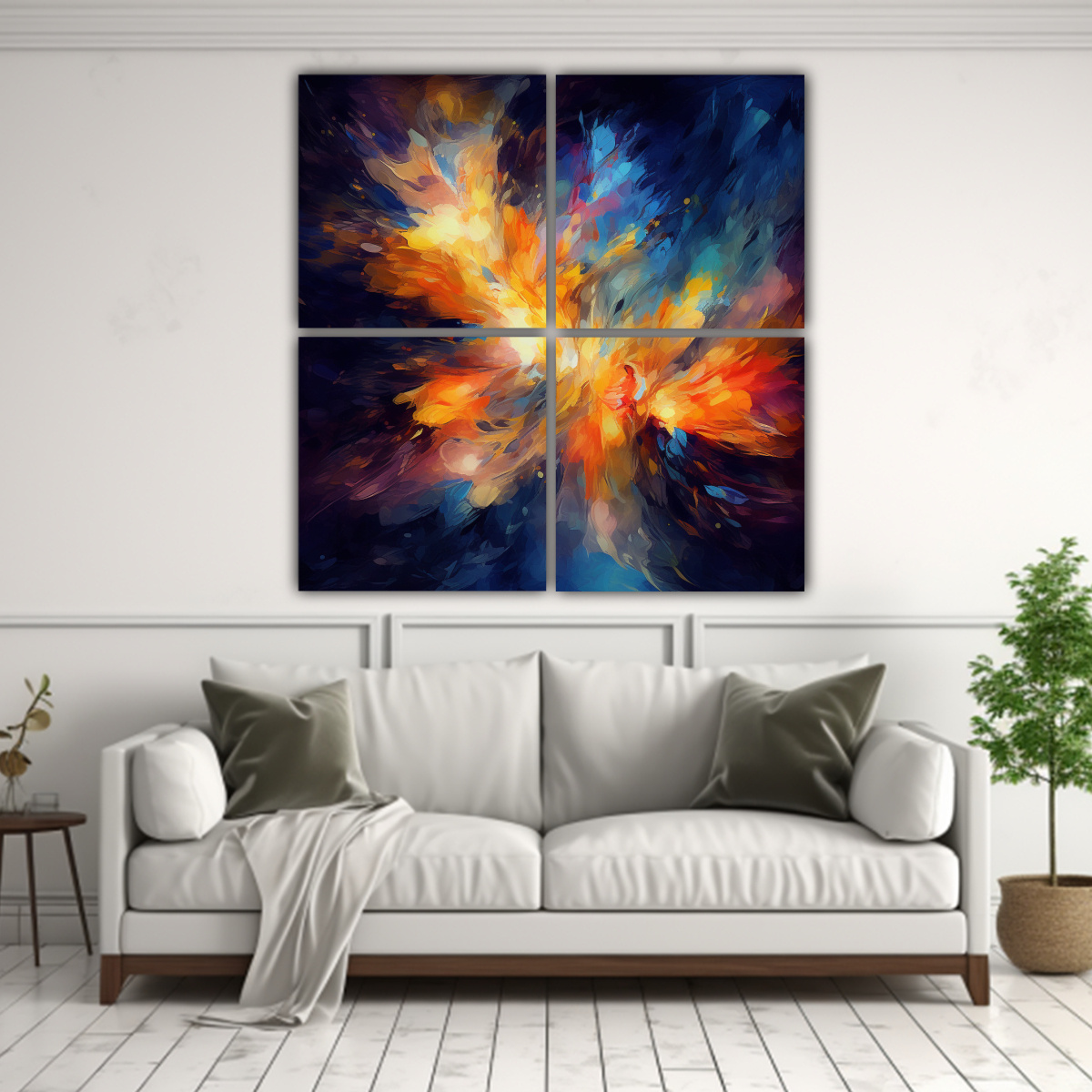 ARTE PARED ABSTRACTO RELIEVE NOCTURNO 8K1016 100X100 CM - 2