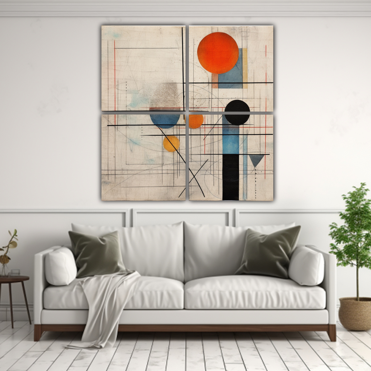 CUADRO DE LIENZO CREATIVA ESTILO LÍNEA EMPÍRICA 40X40 CM - 2