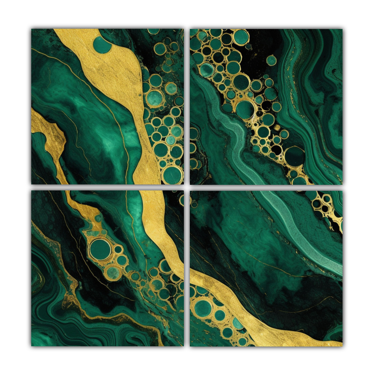 CUADRO DECORATIVO DE MÁRMOL VERDE ESMERALDA Y 180X180 CM - 1