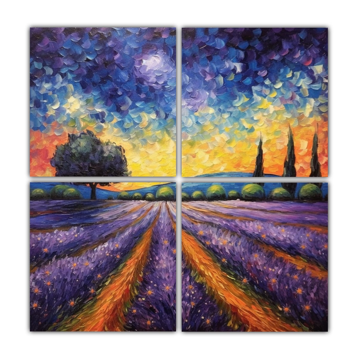 CUADRO DECORATIVO TONOS DORMITORIO INSPIRADO EN 200X200 CM - 1