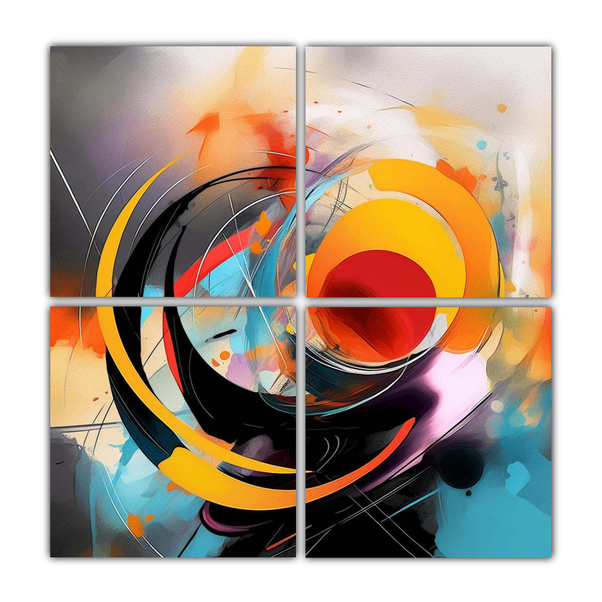 CUATRO ARTES FOTOGRAFÍA: ARTE DIGITAL ABSTRACTO 180X180 CM - 1