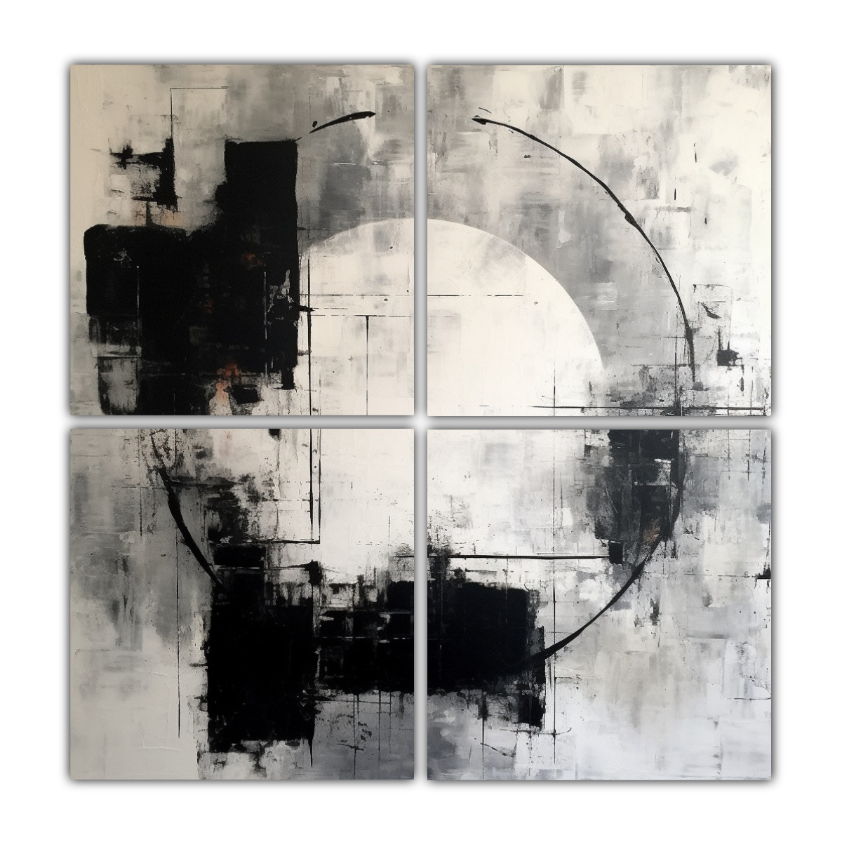 CUADROS DE TELA MINIMALISTAS EN TONOS 180X180 CM - 1