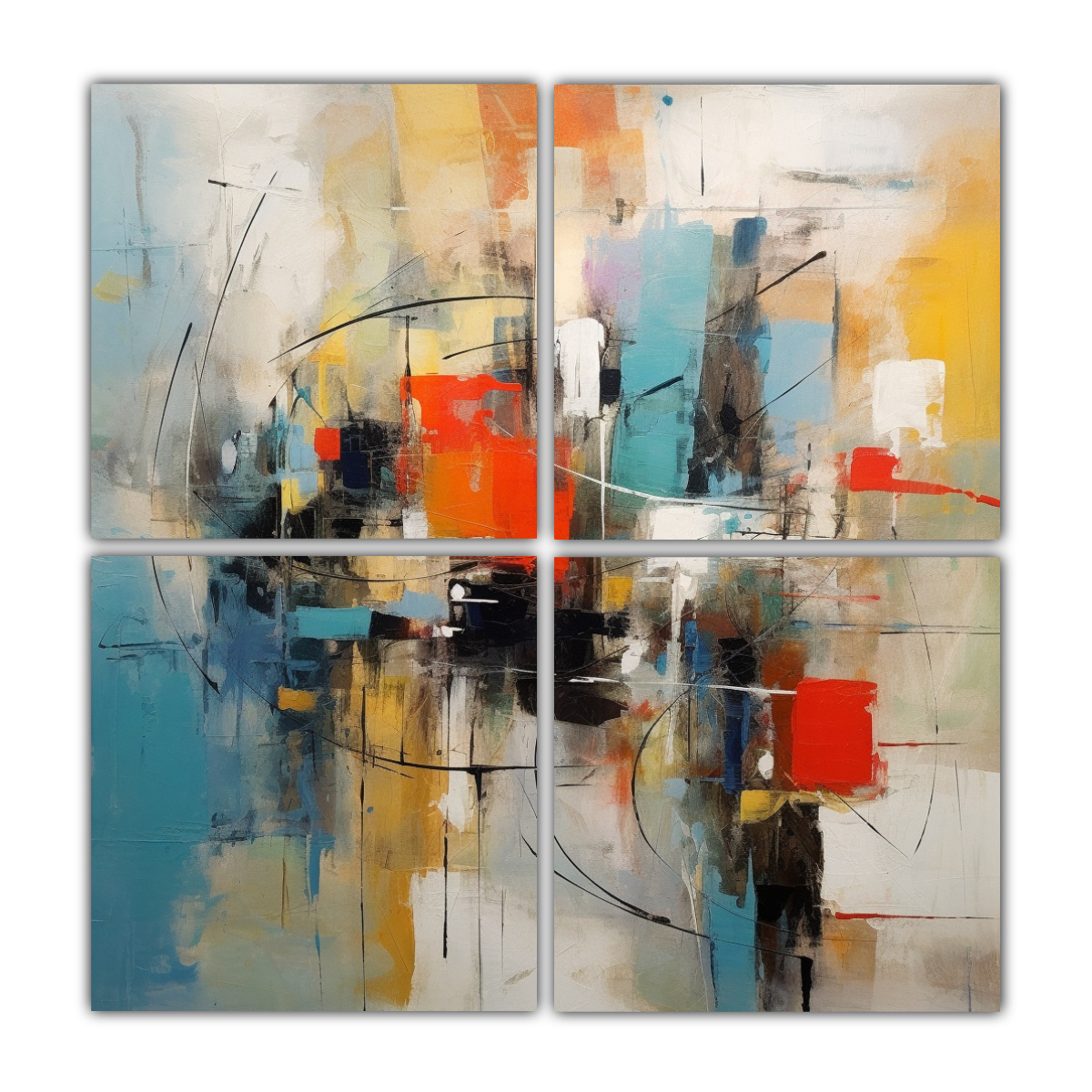 CUADROS DE TELA SUBLIMADA ABSTRACTOS ACTUALES 40X40 CM - 1