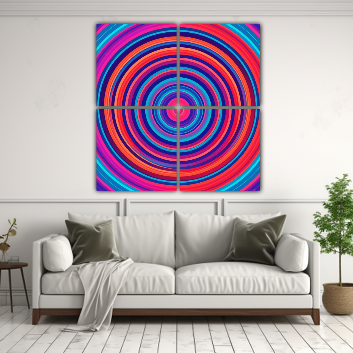 LIENZOS REGALO FORMA REDONDOS PATRÓN CÍRCULOS 200X200 CM - 2