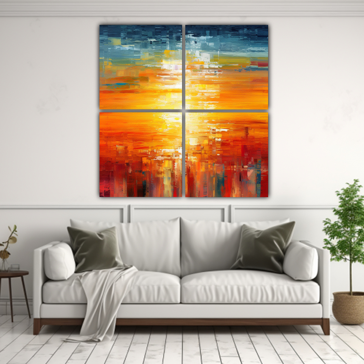 CUADROS TEMA FORMACIÓN RIVERA ARTE INSPIRADO EN 200X200 CM - 2
