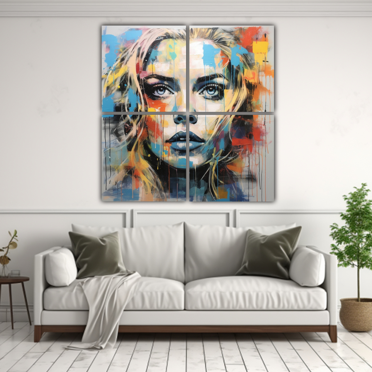 CUADRO TELA SUBLIMADA MADONNA EN EL ESPACIO 160X160 CM - 2