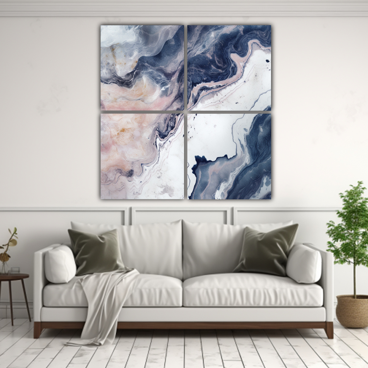 LIENZOS CREATIVOS DE MÁRMOL ABSTRACTO A TODO 120X120 CM - 2