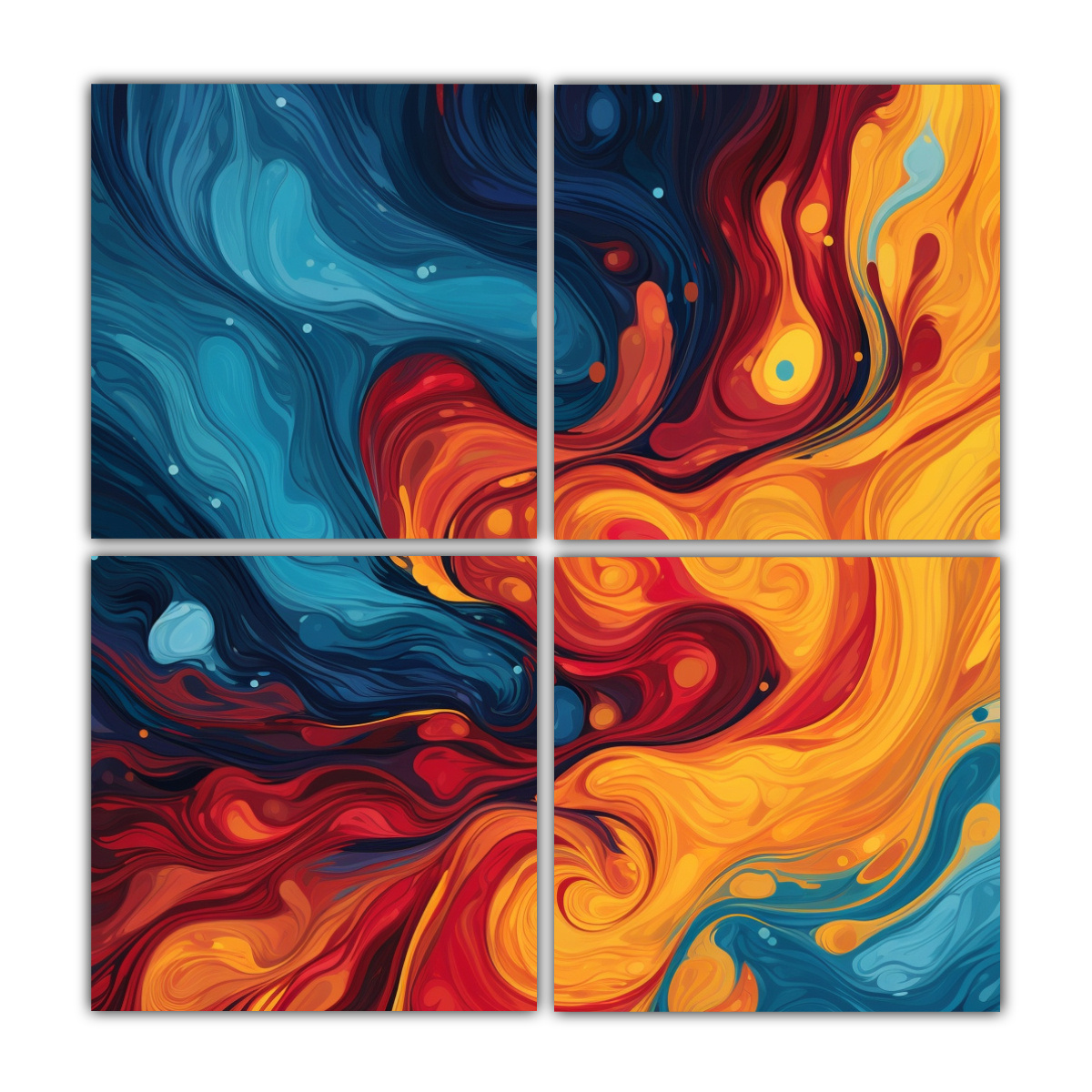 PINTURA DECORATIVA INSPIRACIÓN ESPACIAL VIBRANTE 180X180 CM - 1