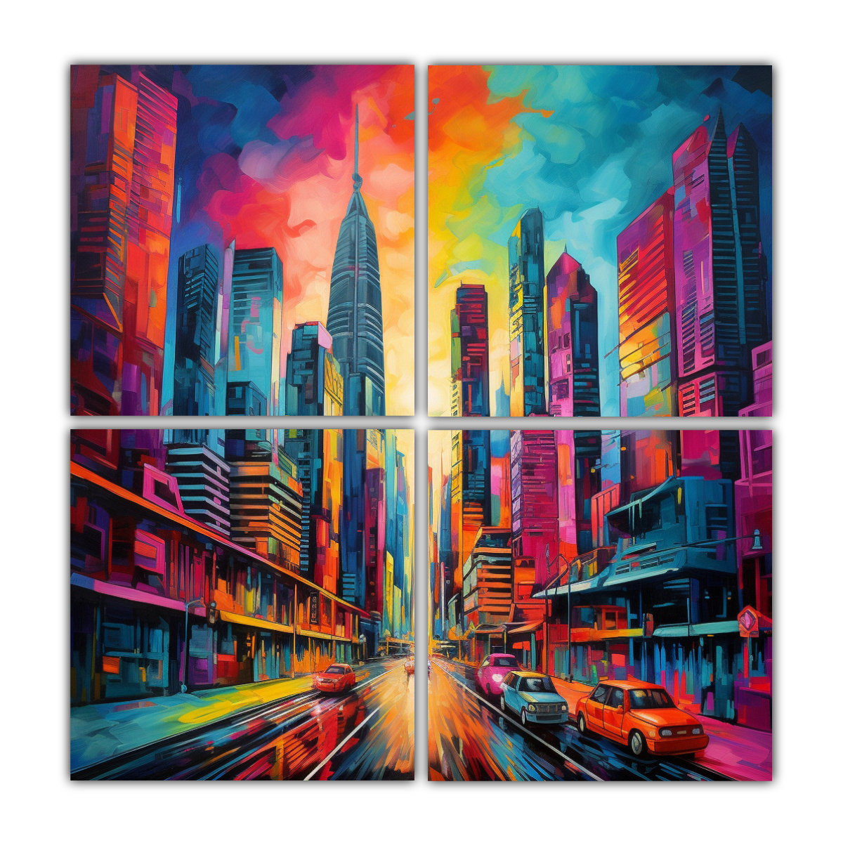 PINTURA DECORATIVA ÚNICA DE ALTA CALIDAD CON 40X40 CM - 1