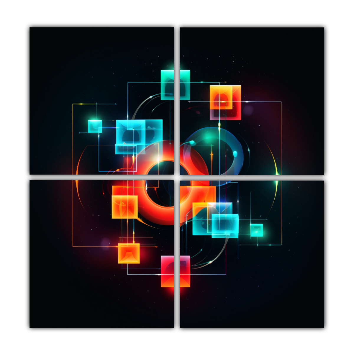 PINTURAS DE DECORACIÓN EN BASTIDOR, ABSTRACCIÓN 180X180 CM - 1