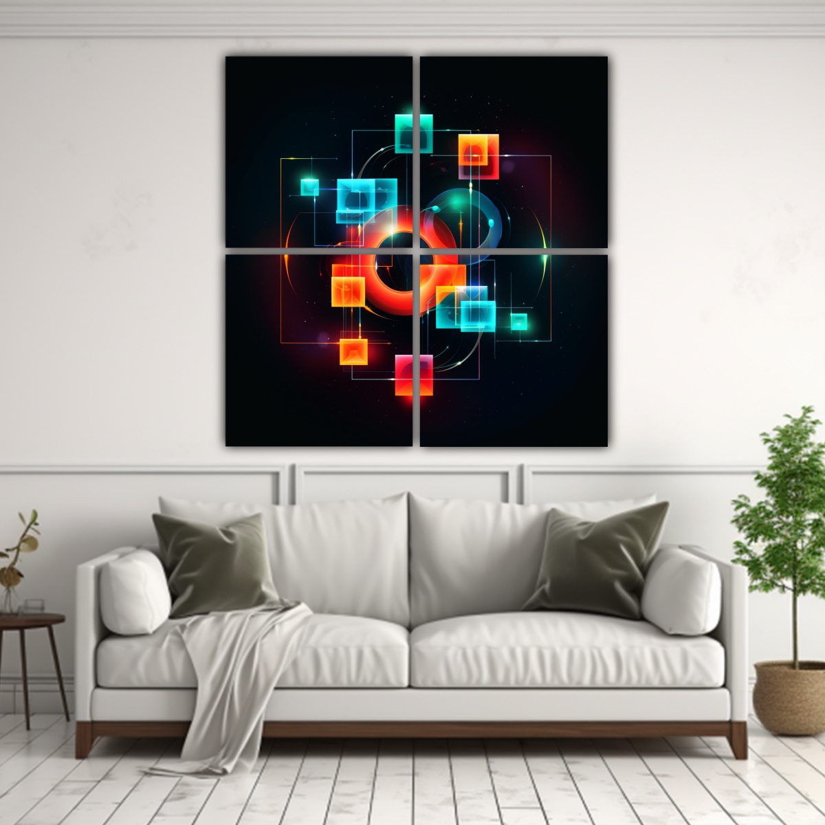 PINTURAS DE DECORACIÓN EN BASTIDOR, ABSTRACCIÓN 180X180 CM - 2