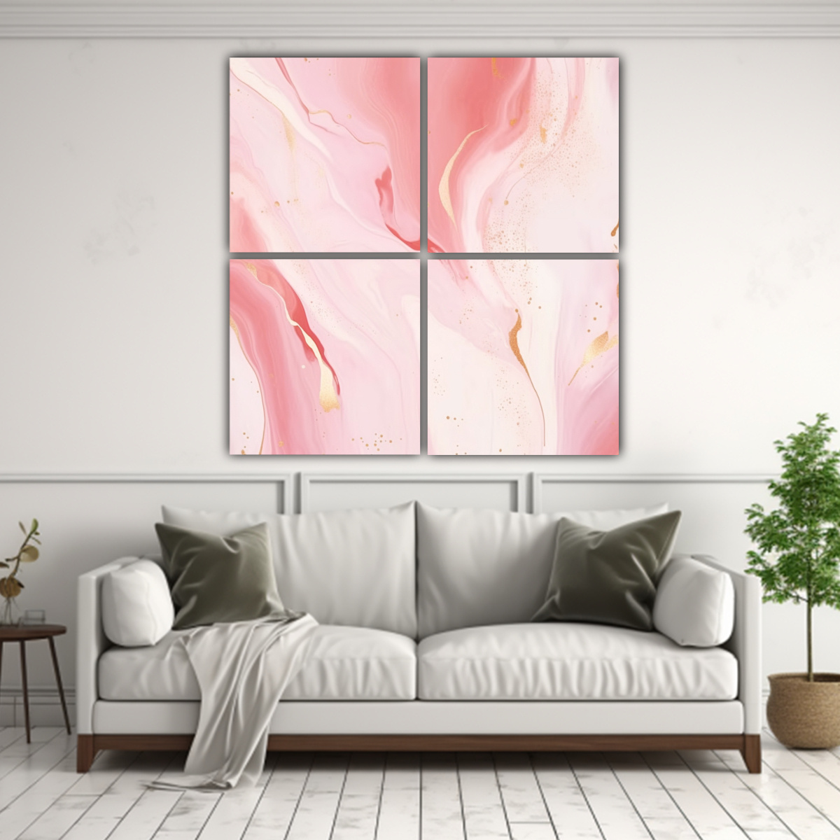 PINTURAS DECORATIVAS EN ACUARELA DE MÁRMOL 100X100 CM - 2