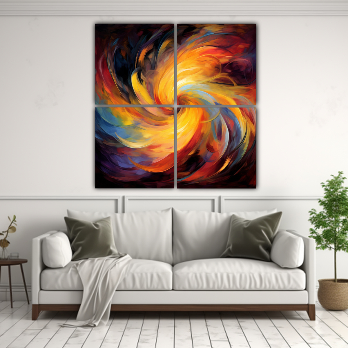 LIENZOS DISEÑO GAMA DE COLORES WHIRLING SYMPHONY 140X140 CM - 2