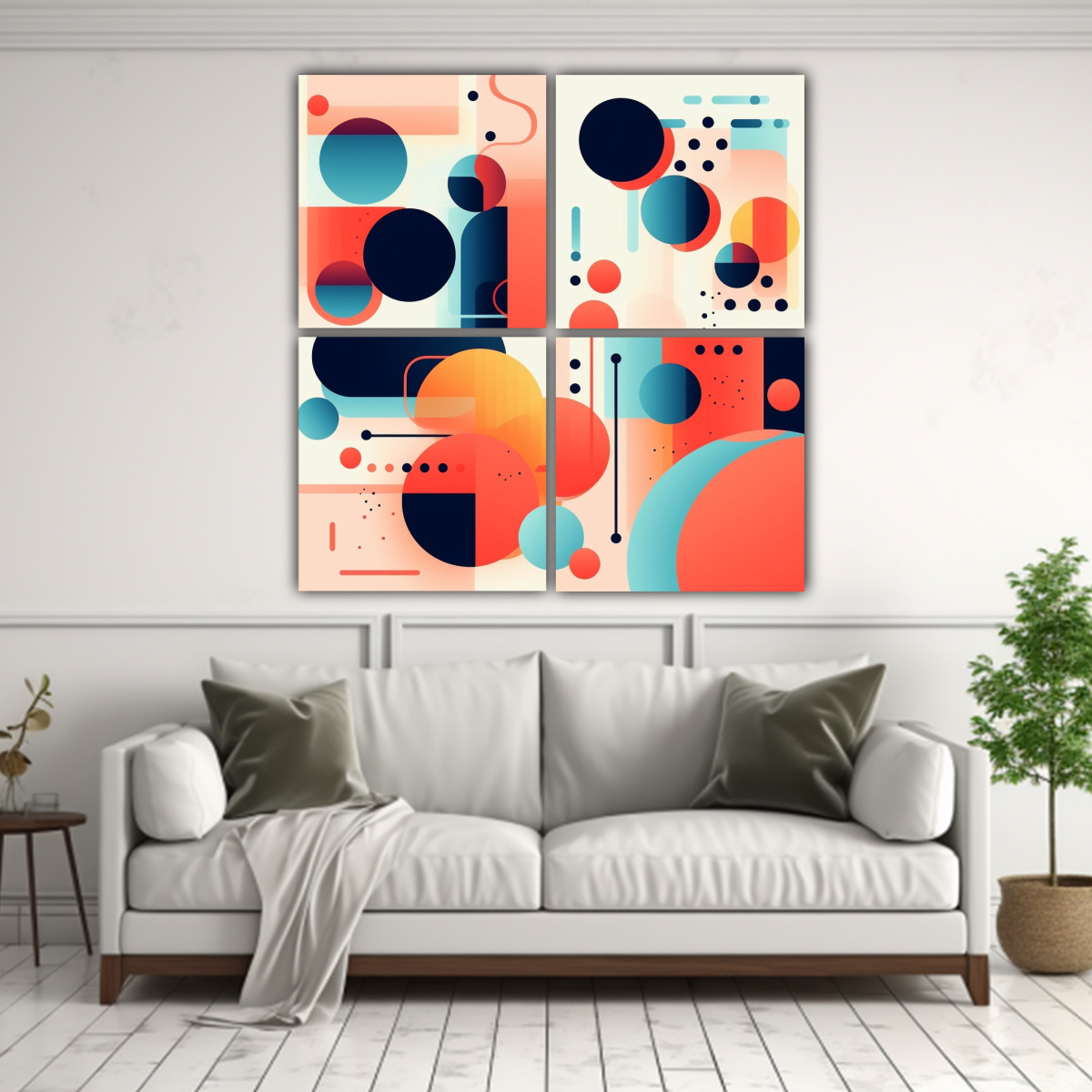 CUADRO INSPIRADOR DE ARTE DE PARED SUAVE CON 160X160 CM - 2