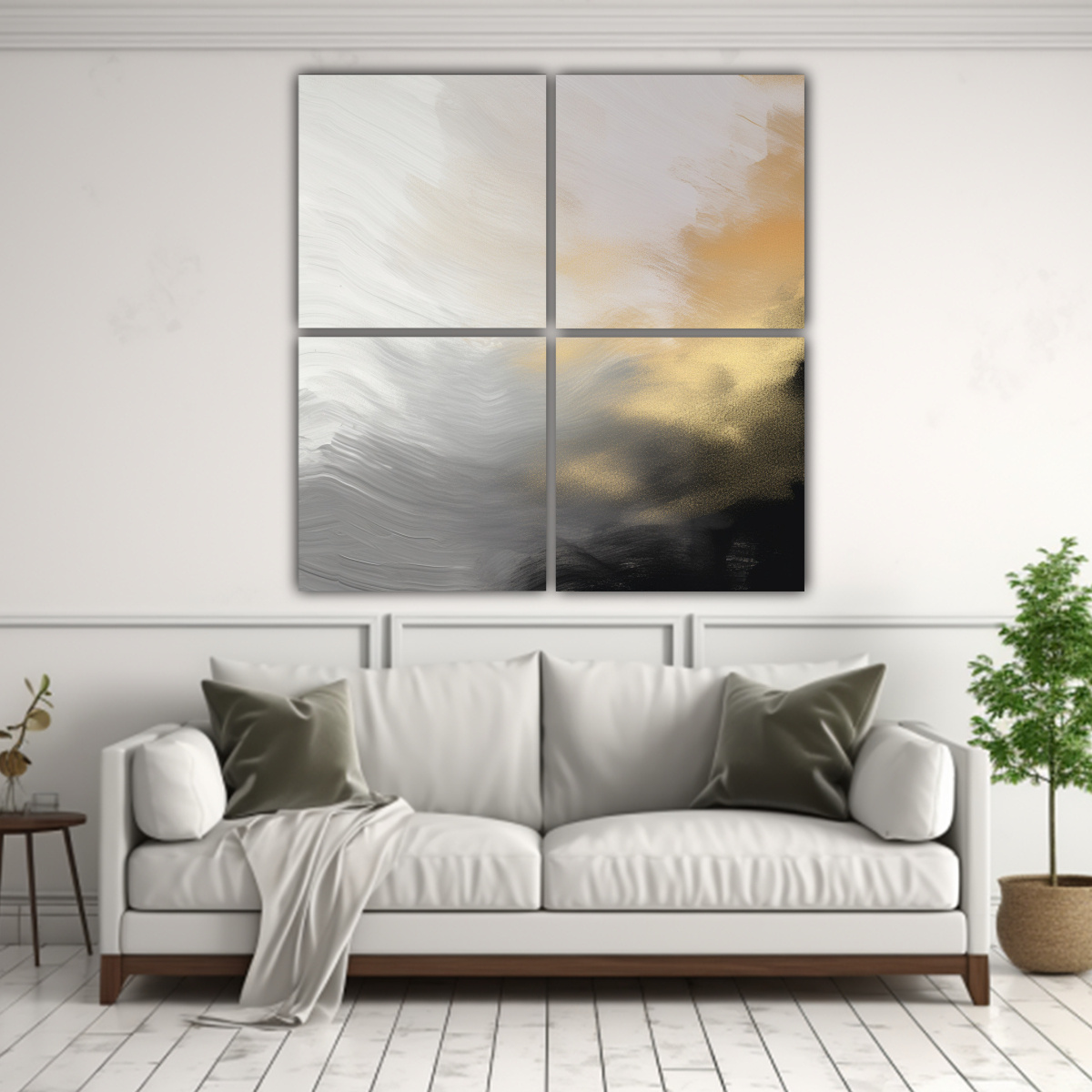 CUADROS ESTILO GALERÍA CON EFECTO VISUAL SUAVE Y 140X140 CM - 2