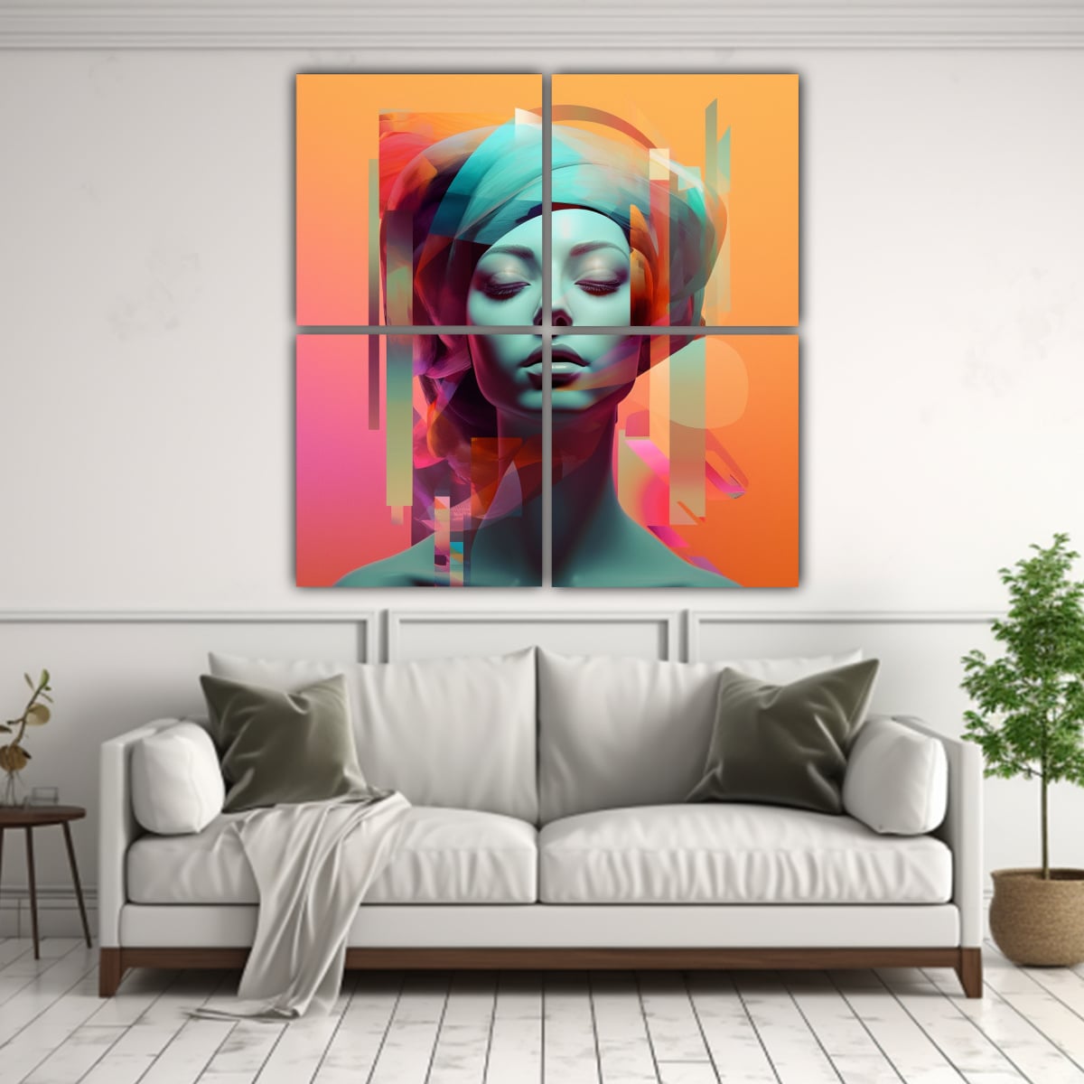 CUADROS DECONSTRUCTIVISTAS PARA BAÑO 140X140 CM - 2