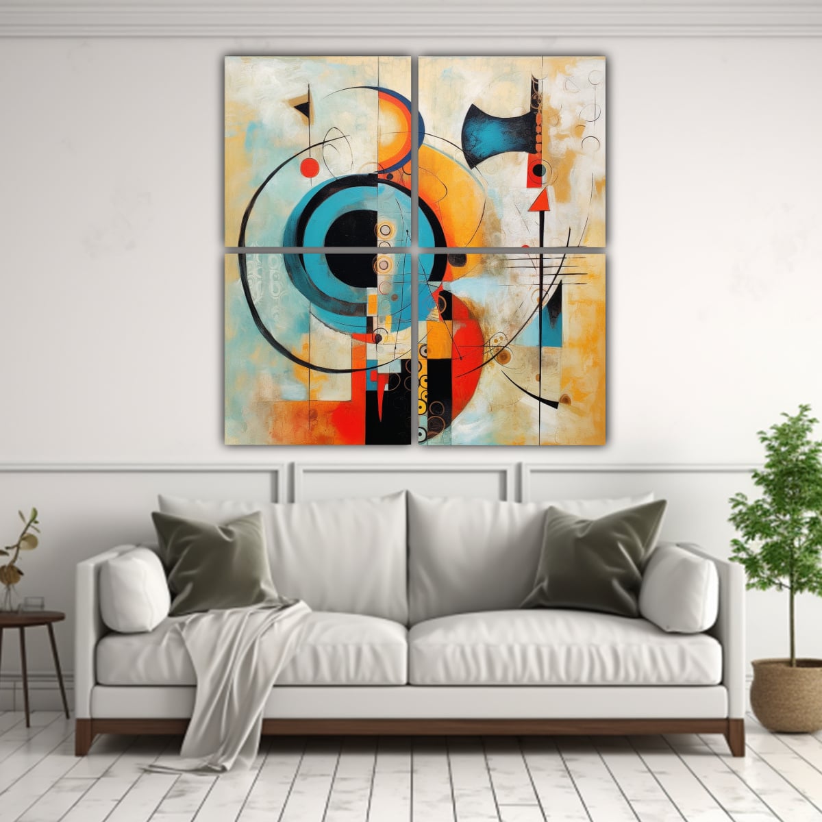 CUADROS ABSTRACTOS BASADOS EN SÍMBOLOS PARA 200X200 CM - 2