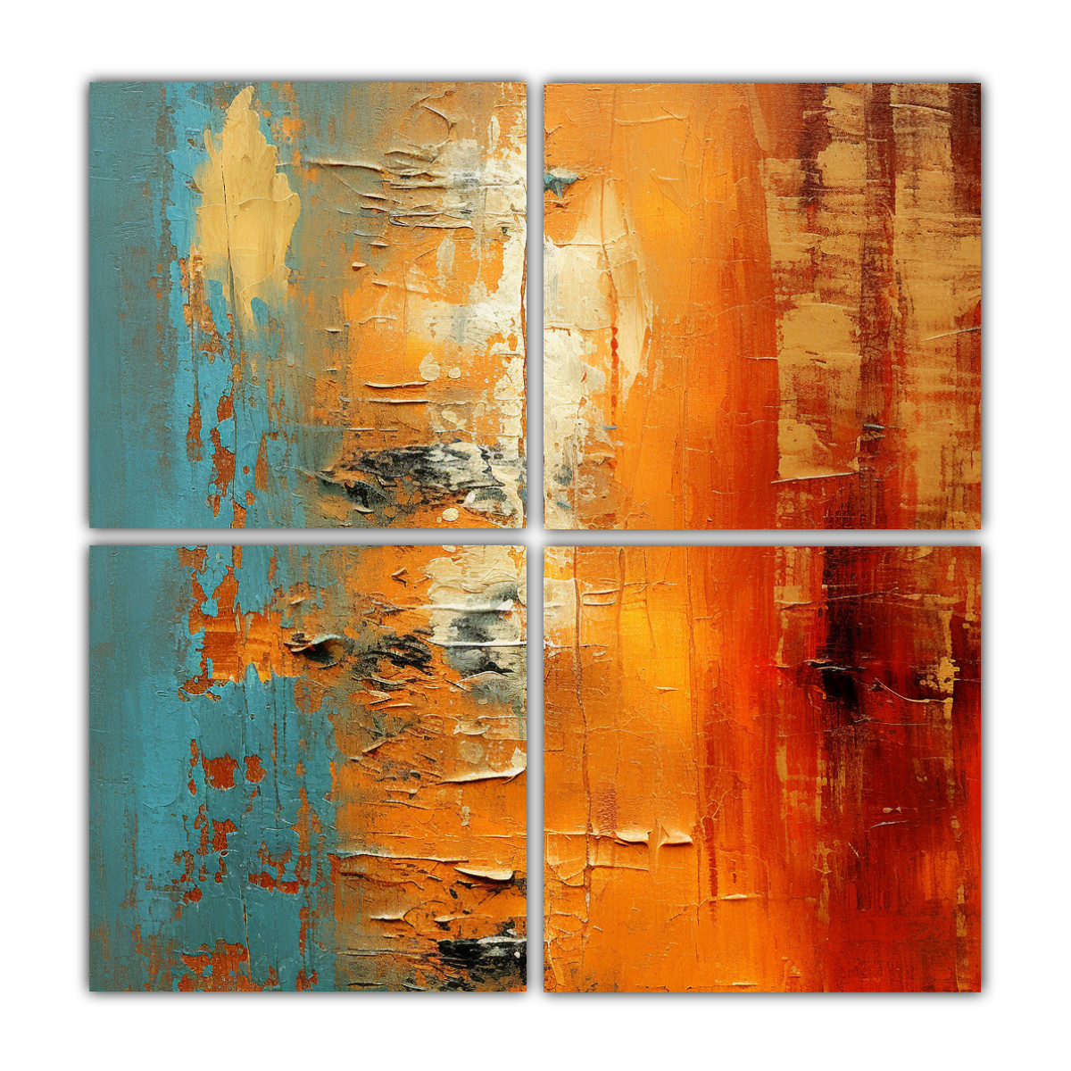 LIENZO DE TELA IMPRESO CON VIBRANTES COLORES Y 200X200 CM - 1
