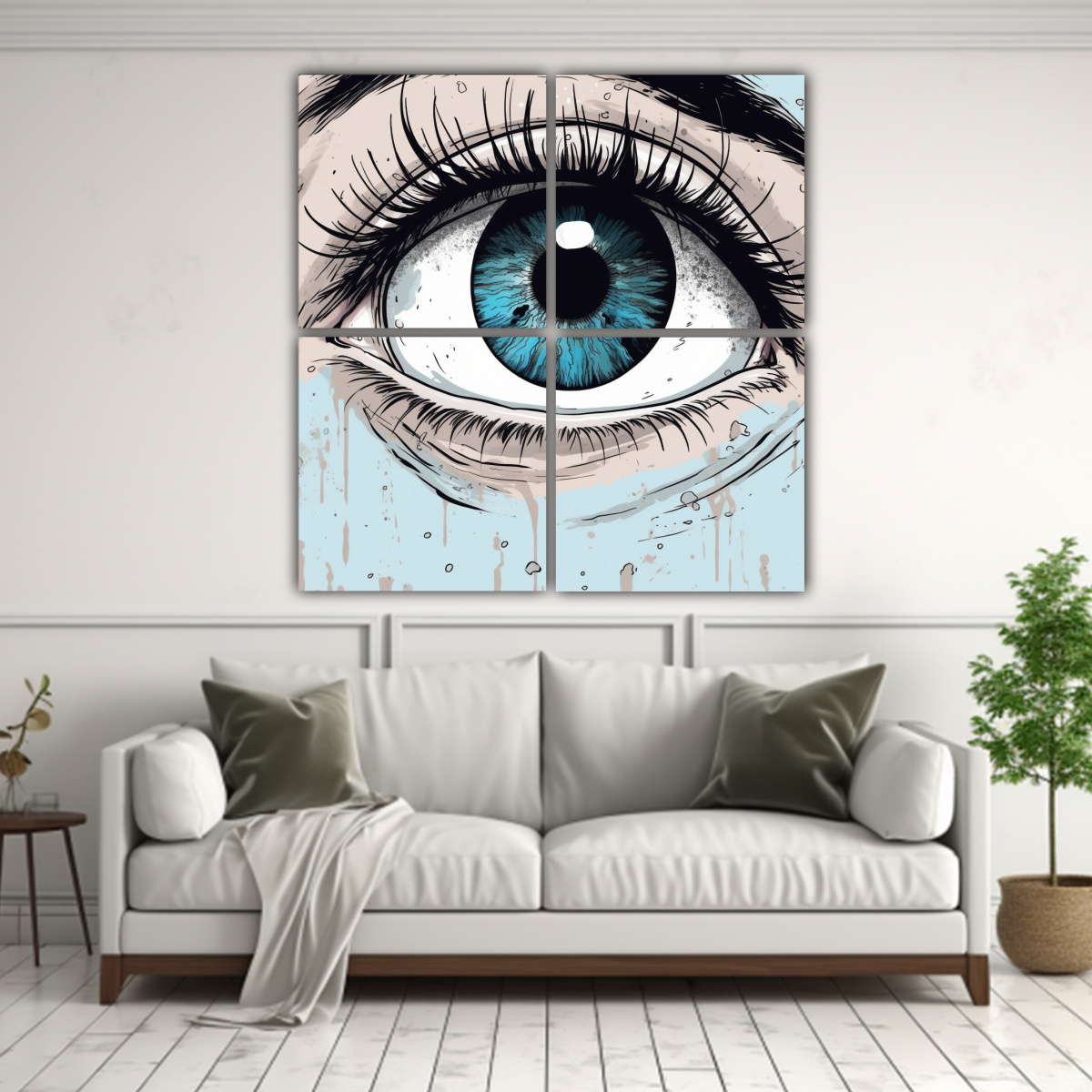 PINTURAS DECORATIVAS DE LIENZO IMPRESO: OJOS 40X40 CM - 2