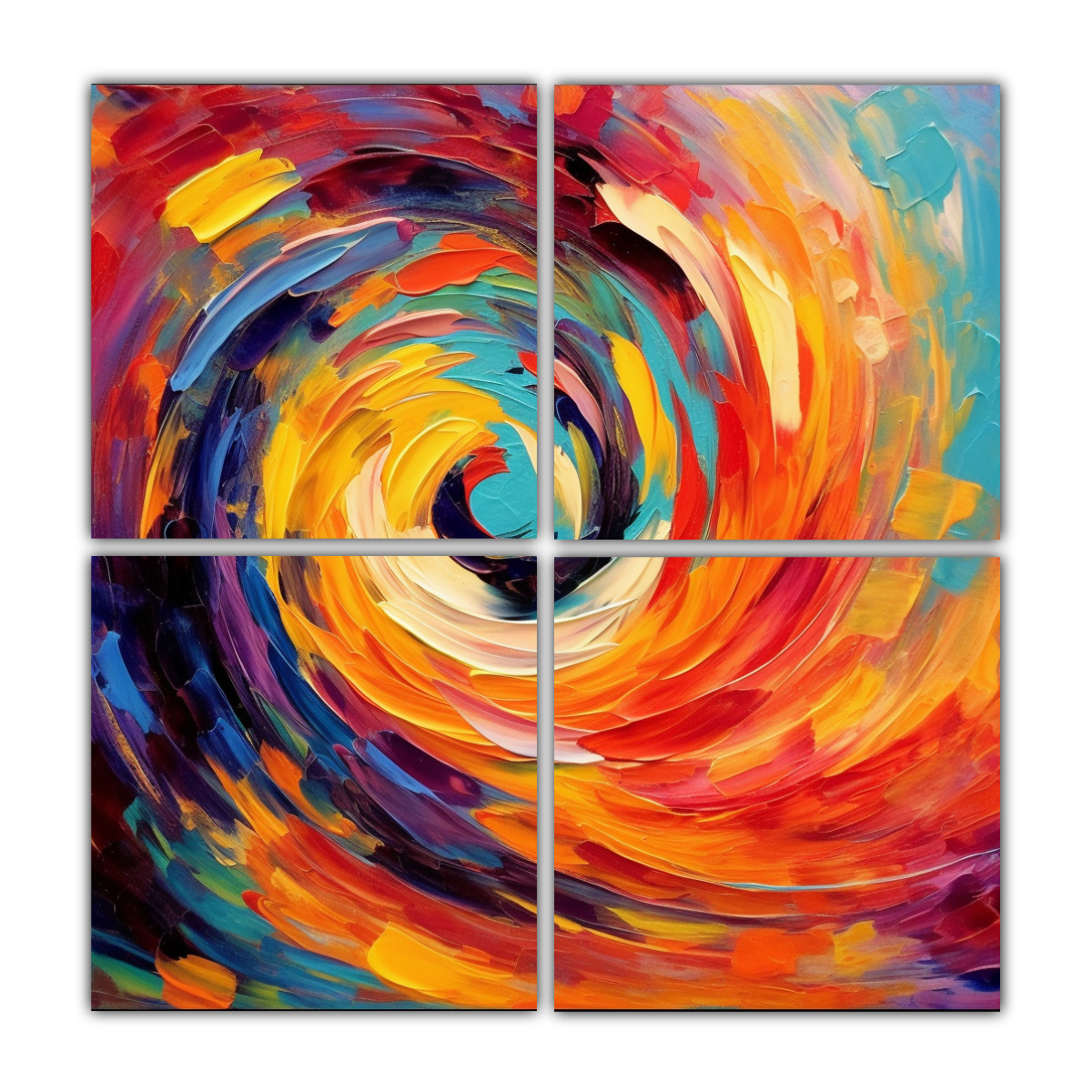 PINTURAS DECORATIVAS ESTILO ABSTRACTO DE 4 160X160 CM - 1