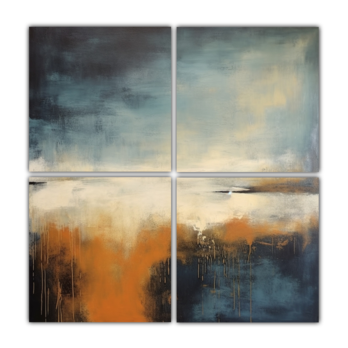 CUATRO ARTE DE PARED EN ESTILO GALERÍA CON 140X140 CM - 1