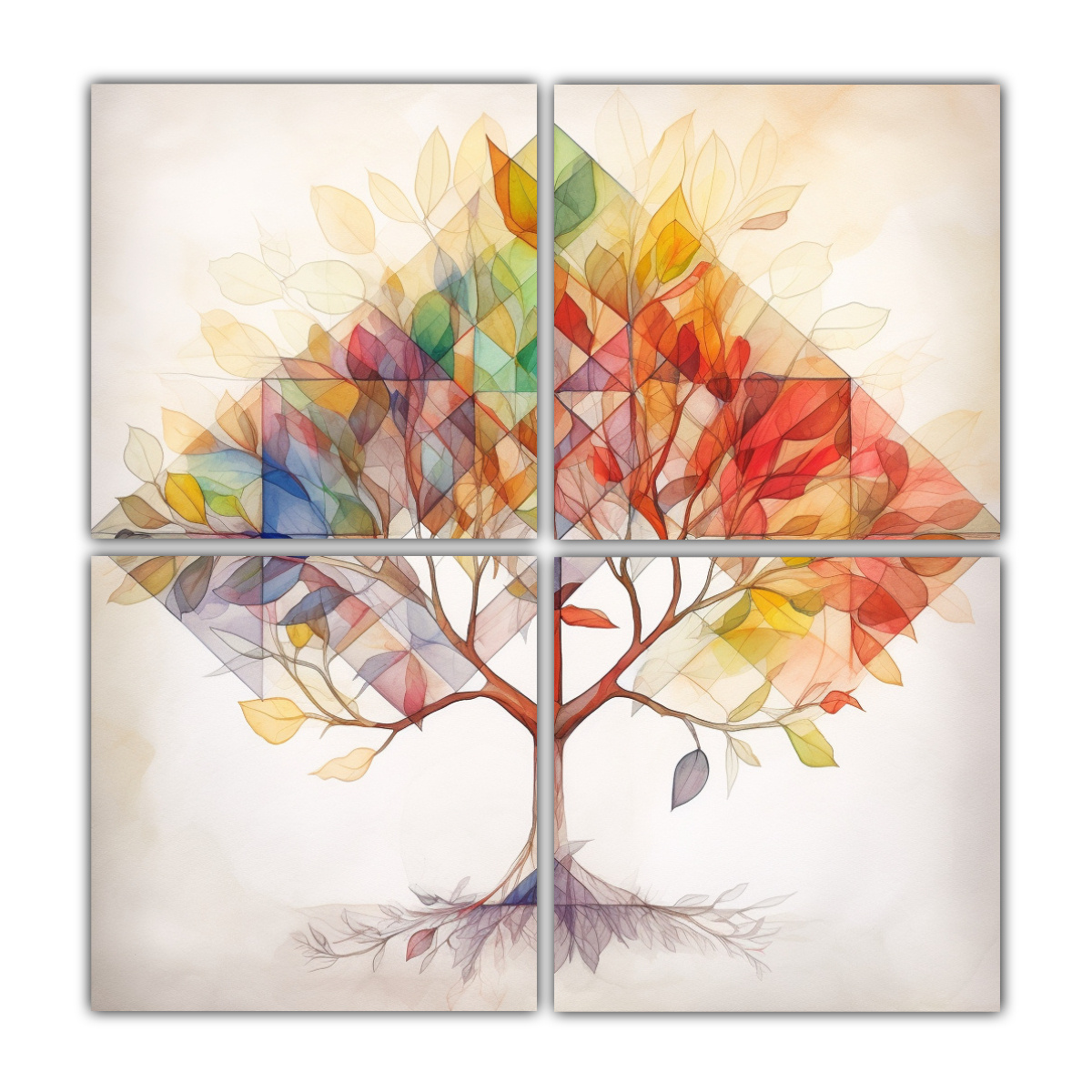 CUADRO DE PARED ESTILO GALERÍA NATURALEZA VIVA, 120X120 CM - 1