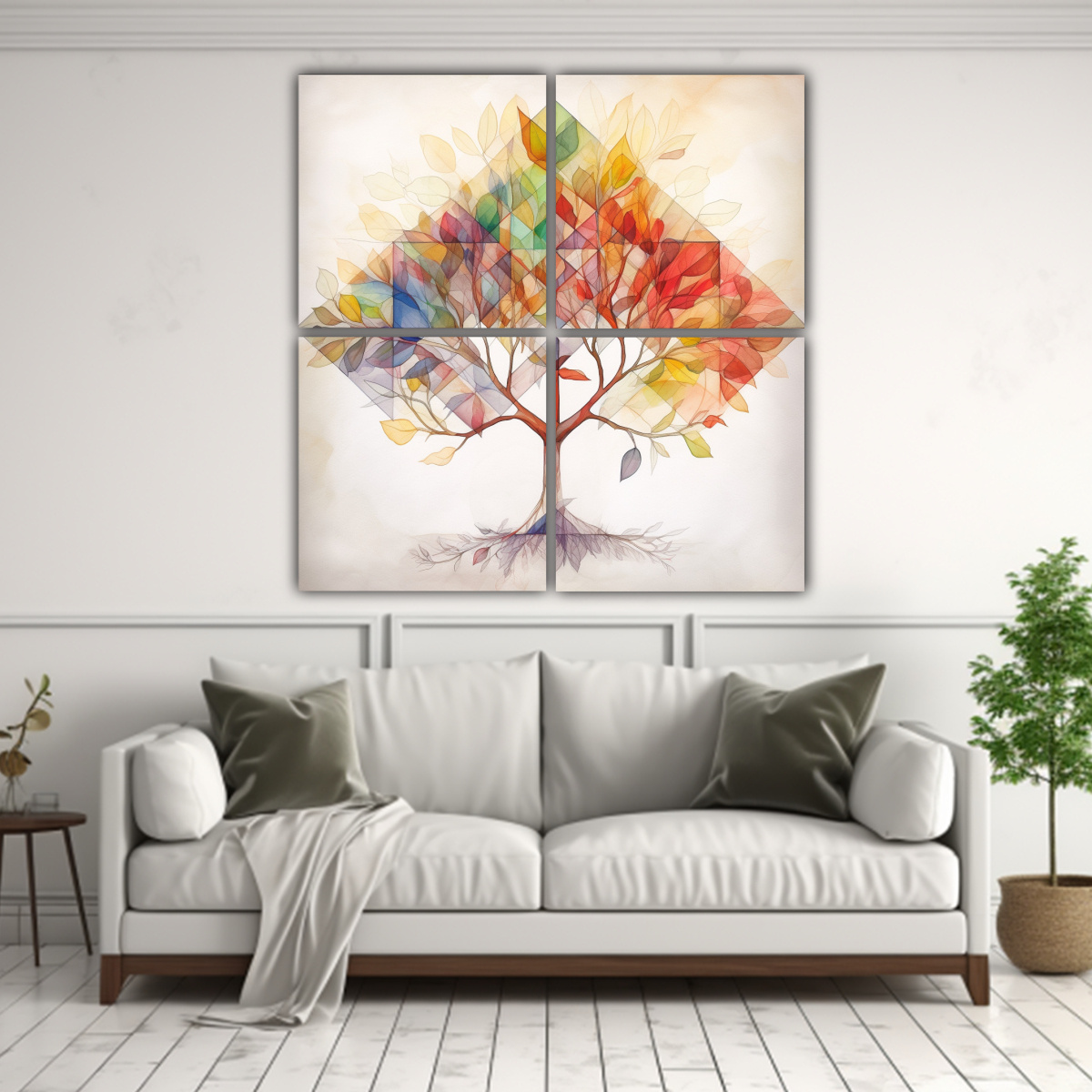 CUADRO DE PARED ESTILO GALERÍA NATURALEZA VIVA, 120X120 CM - 2