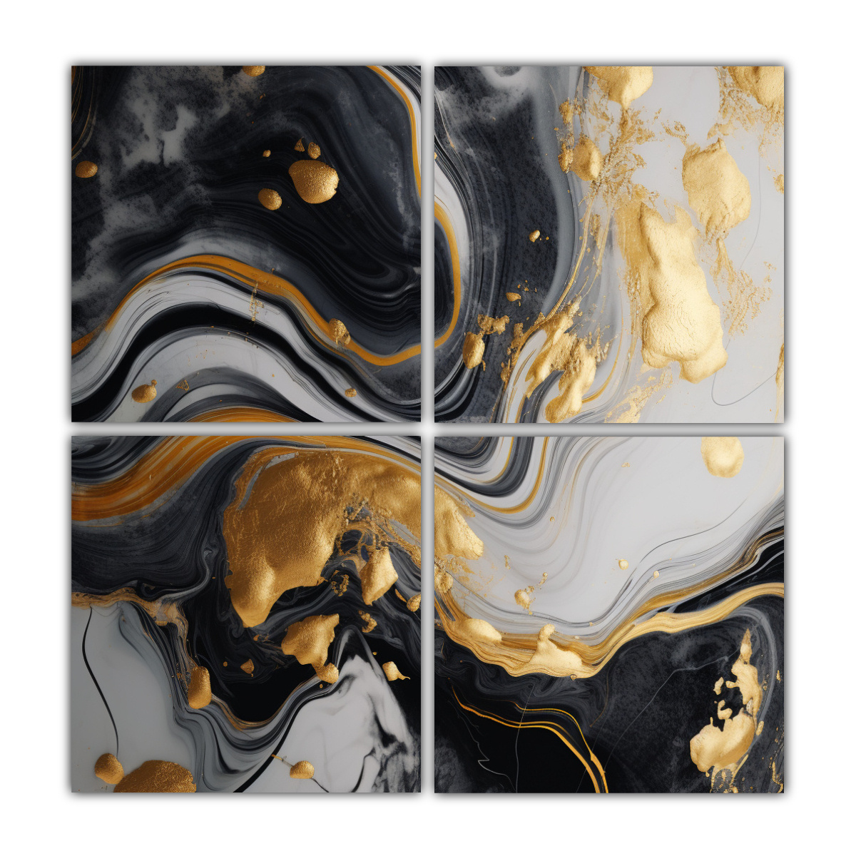 ARTE DE DECORACIÓN EN LIENZO CON REFLEJO DE 180X180 CM - 1