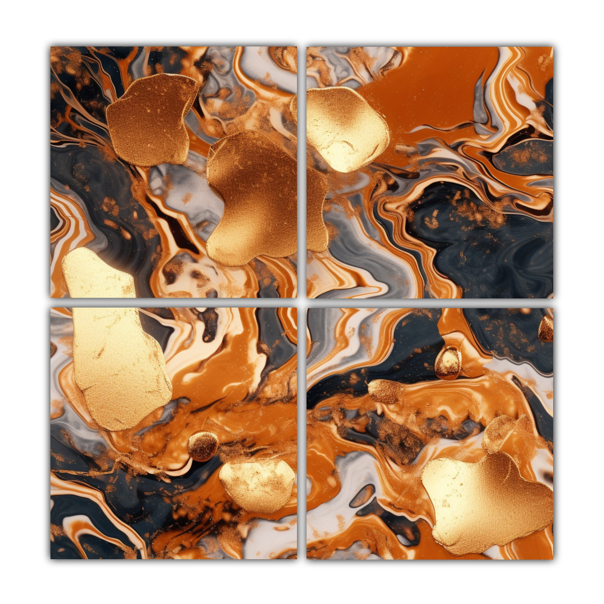 CUADRO DE COBRE LÍQUIDO IMPRESO EN ALTA 160X160 CM - 1