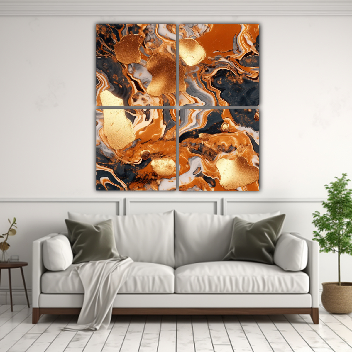 CUADRO DE COBRE LÍQUIDO IMPRESO EN ALTA 160X160 CM - 2