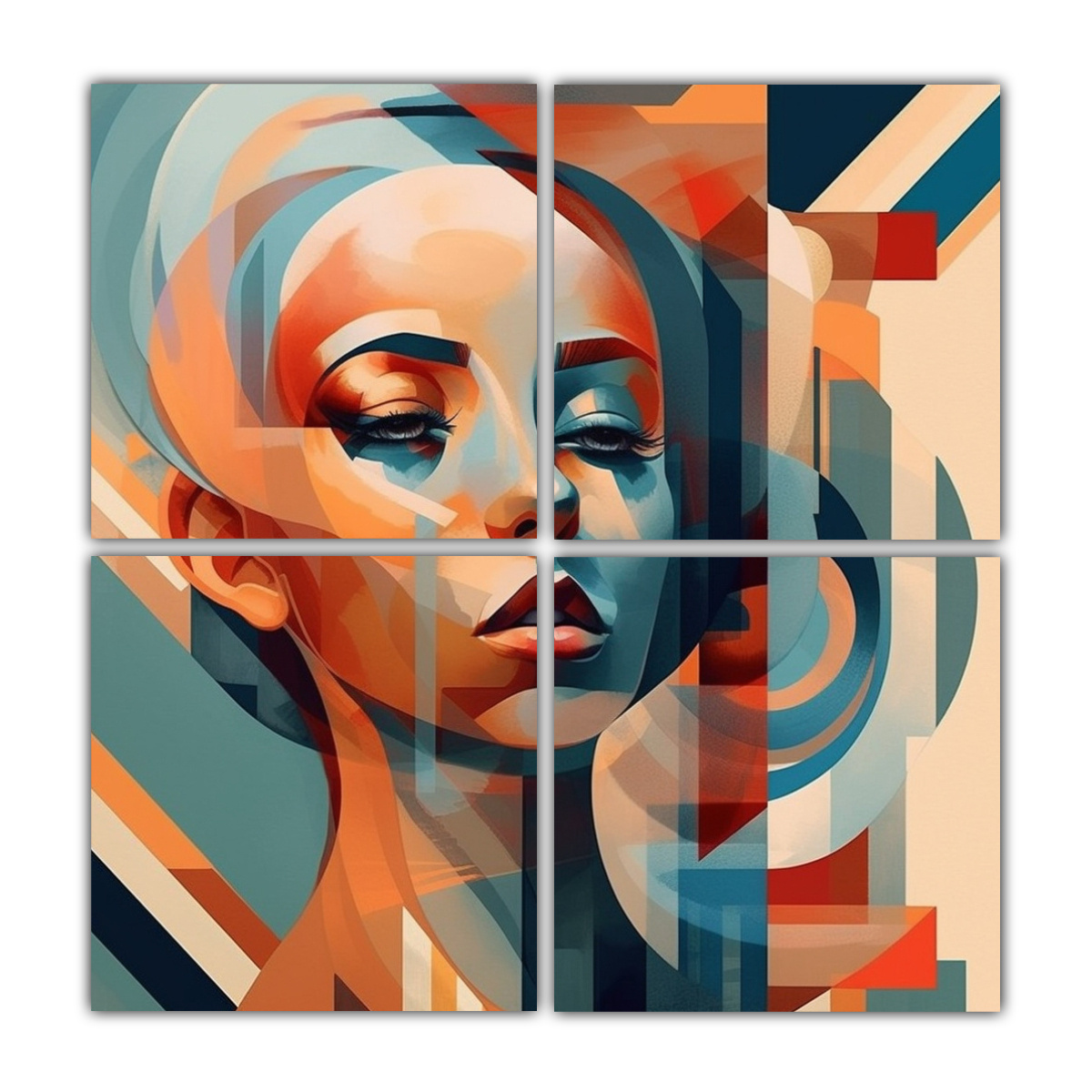 CUATRO CANVAS VANGUARDIA MURAL: DISEÑO CON 160X160 CM - 1
