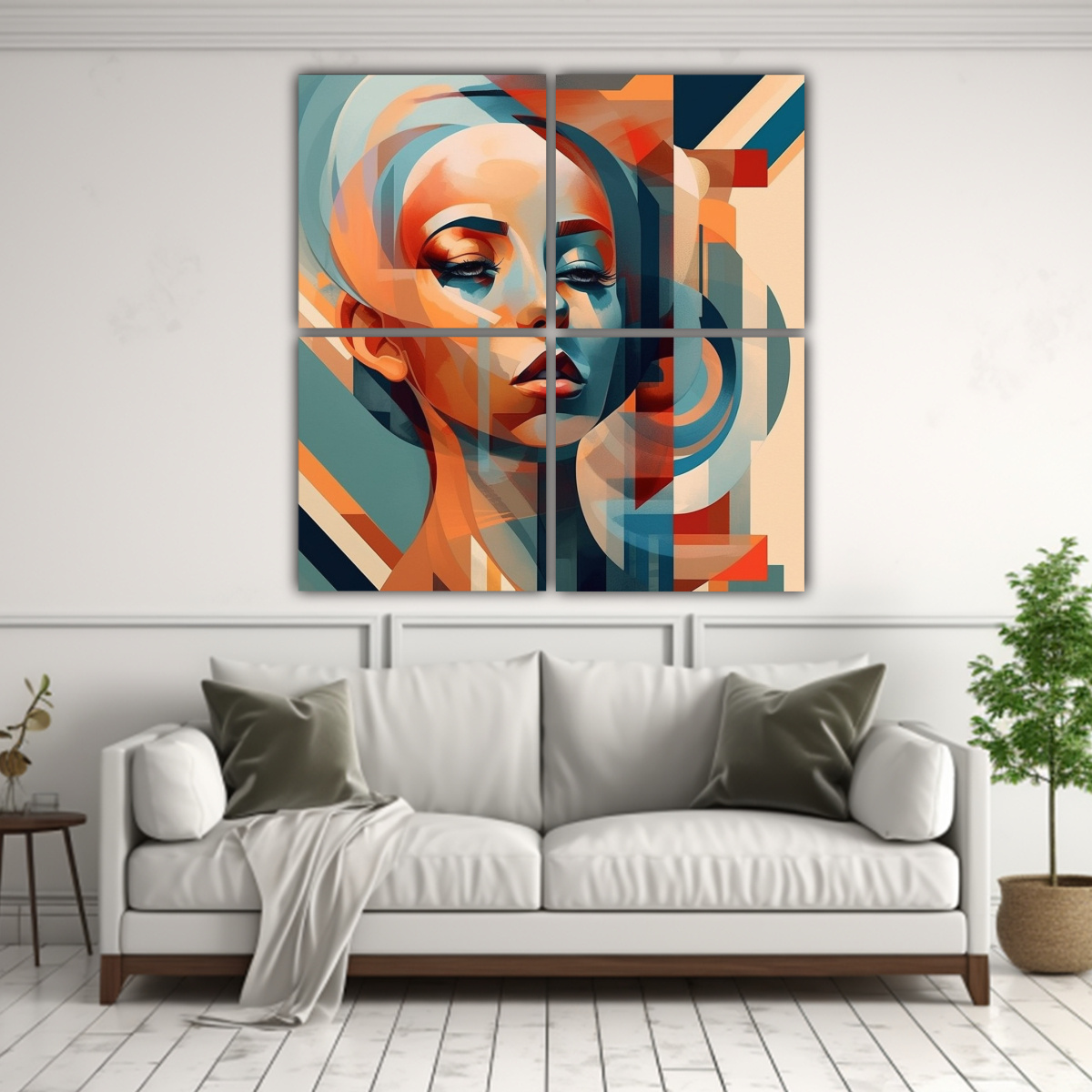 CUATRO CANVAS VANGUARDIA MURAL: DISEÑO CON 160X160 CM - 2