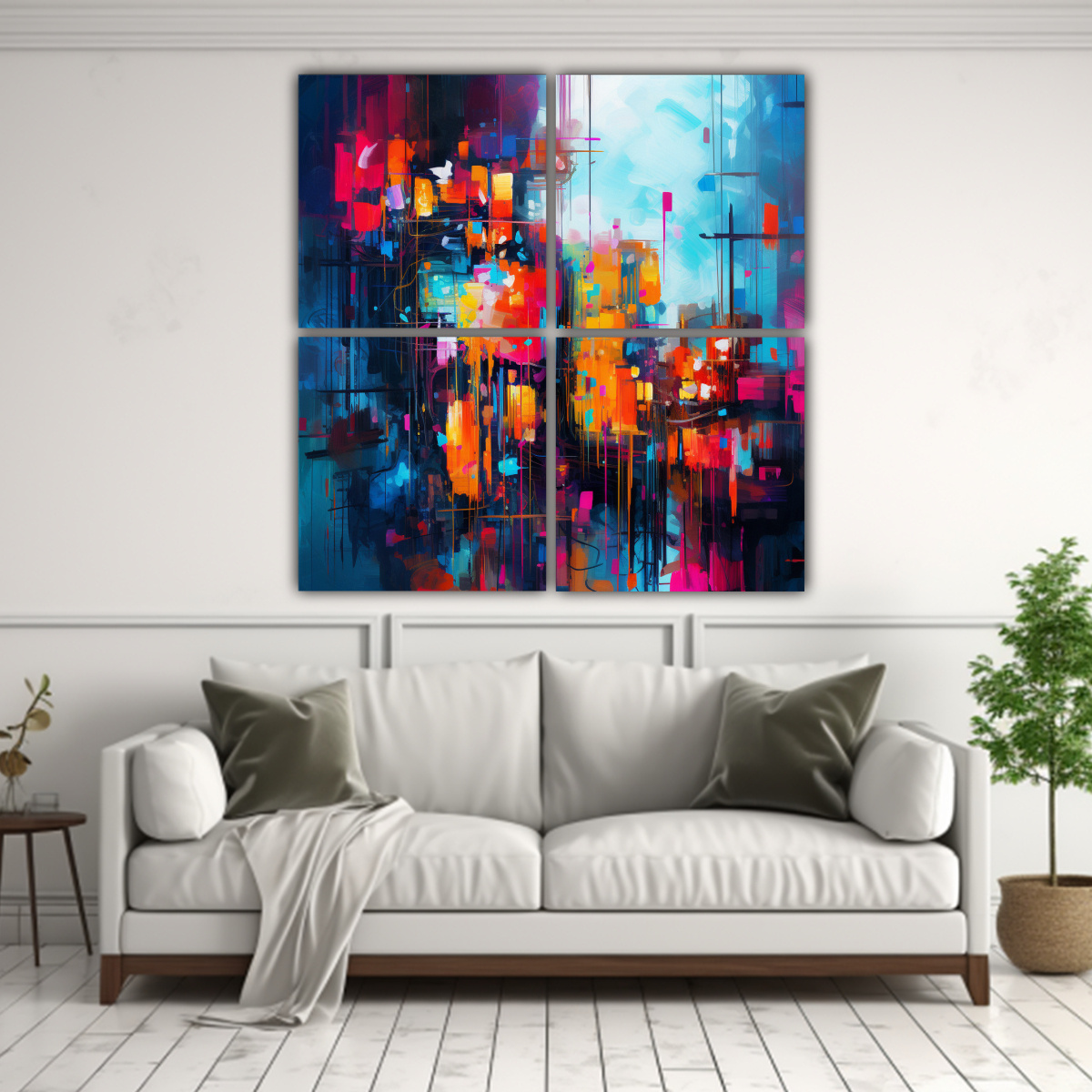 PINTURAS DECORATIVAS DE ALTA CALIDAD DE ARTE 140X140 CM - 2