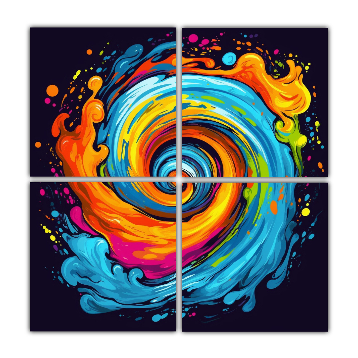 PINTURAS DECORATIVAS MINIMALISTAS DE LIENZO CON 140X140 CM - 1